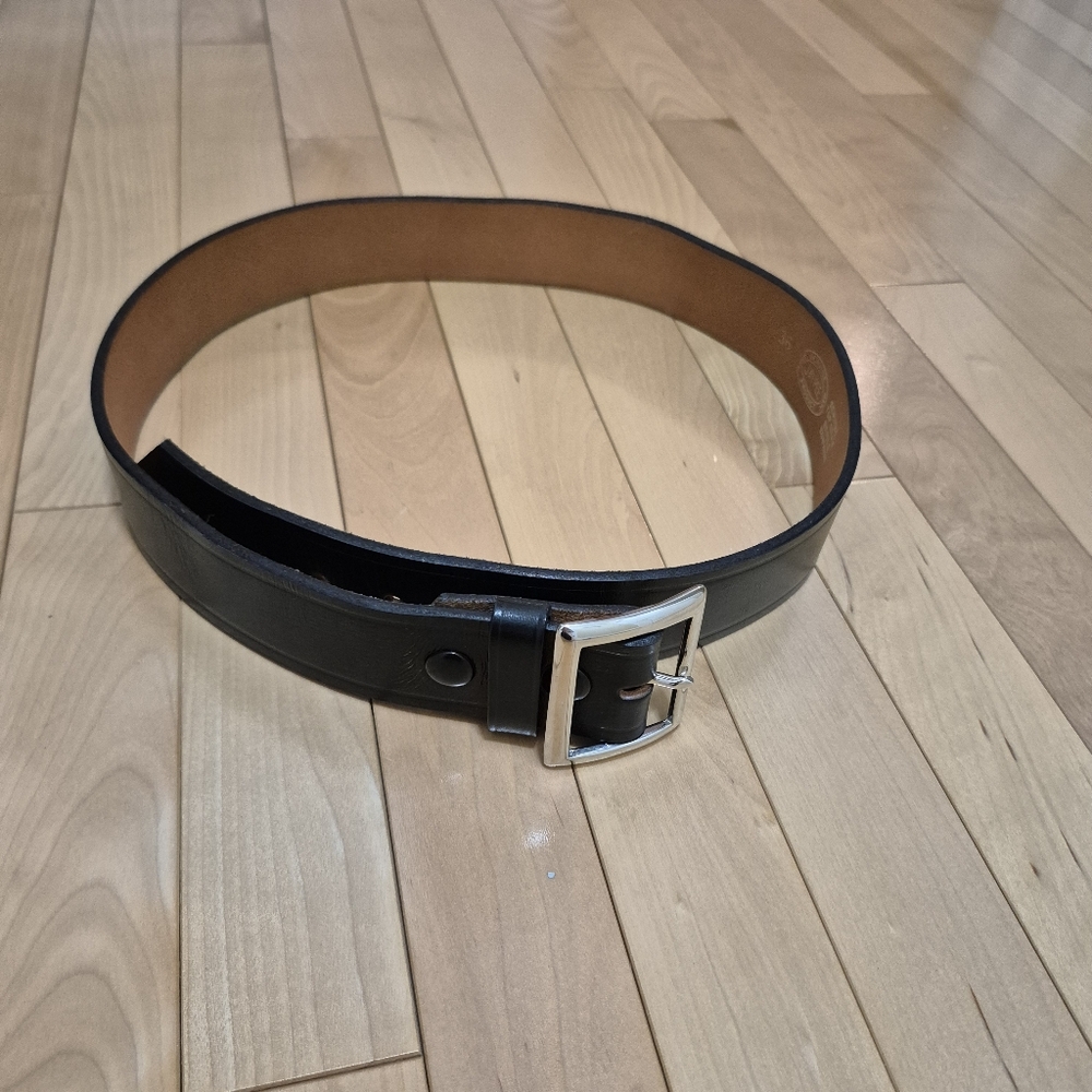 JAY-PEE Dark Brown Leather Belt Men's 36